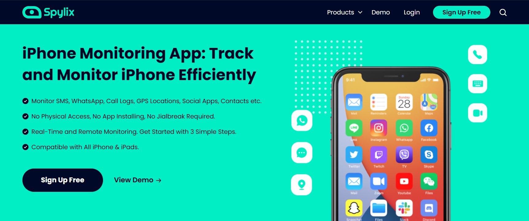 Spy on iPhone with Spylix